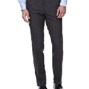 NEW!!! Haggar Performance Slim Fit Charcoal Glen Plaid - 29x34